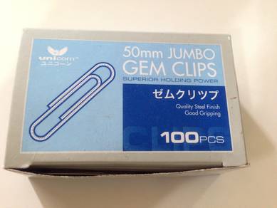 Jumbo Gem Clips 50mm Box (100pcs)