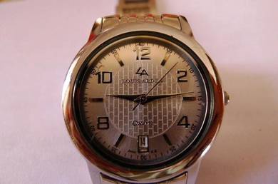 Louis Arden Quartz Round Silver Dial Watch
