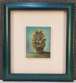Framed Floral Painting - Shadows and Solace