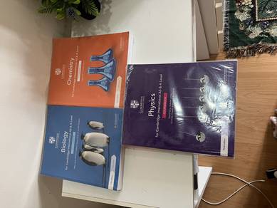 A-level text books, Biology, Chemistry & Physics