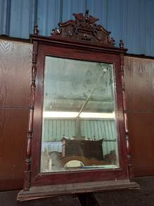 Antique Wooden Carved Mirror 古董木雕镜子