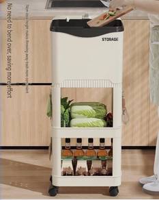 3 tier kitchen storage / trash bin rack