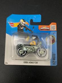 Hot Wheels Honda Monkey Z50 Yellow Short Card