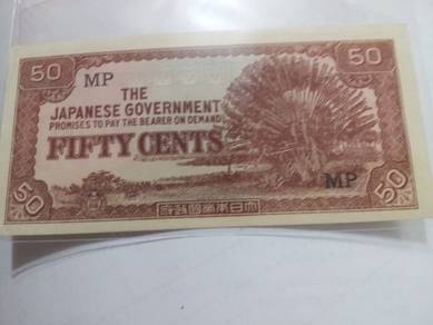 Japan Malaya JIM 50 cents 1942 MP unc