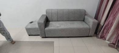 sofa L shape baldu tebal cantik 