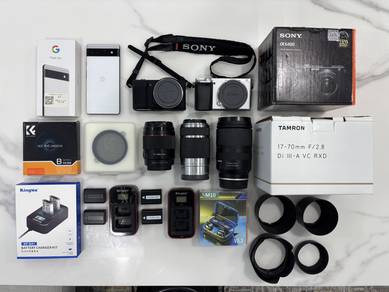 Combo Sony Camera A6400 Lens 17-70mm f2.8 Pixel 6a