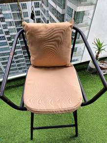 Modern Metal Frame Chair with Cushions
