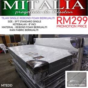 Tilam Single Rebond Foam Berkualiti | Tilam Murah