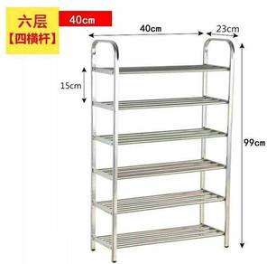 Stainless Steel Shoe Rack 6 Layer 