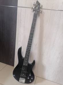 Techno Black 4-String Electric Bass Guitar
