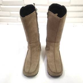 Hush Puppies Mozzarella Taupe Suede Lace Up Back