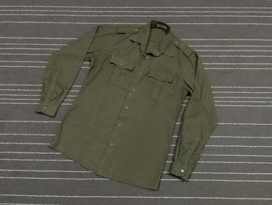 Uniform hijau askar melayu vintage saiz M to L