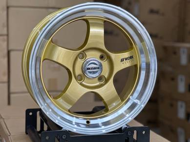NEW 15 Work S1 Gold Rim City Jazz Vios Yaris Myvi