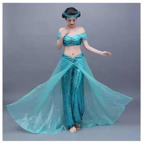 Aladdin Princess Jasmine sequin cosplay costume
