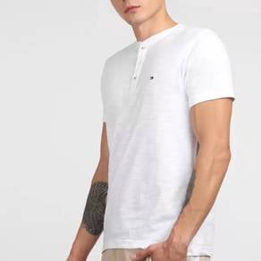 Tommy Hilfiger Men Regular Fit Henley-Neck T-Shirt