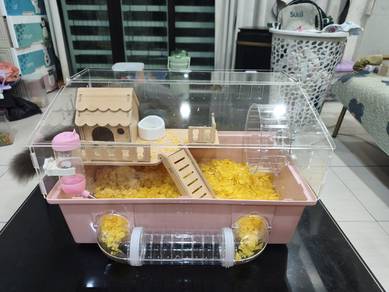 Hamster Acrylic cage with tray 