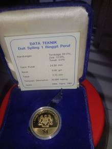 Syiling 1 Ringgit Proof 1987 (Merdeka ke-30) - Ful