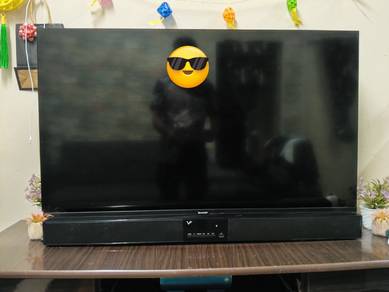 Sharp 43" 4K Smart TV + Soundbar Bass Padu