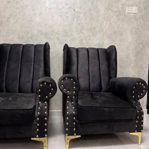 Easy Clean fabric Sofa with Metal base
