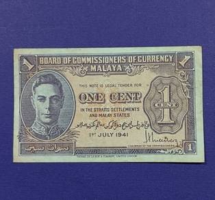 Straits Settlement of Malaya cent 1941(B)