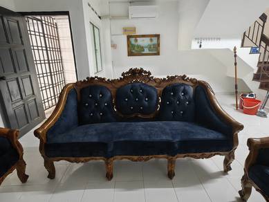set sofa kayu jati untuk dijual (3+2+1+1)