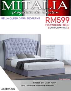 Queen Chesterfield Divan Bedframe | Katil Queen