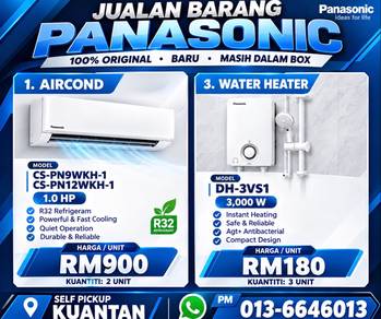 Panasonic Aircond 1.0HP & Water Heater
