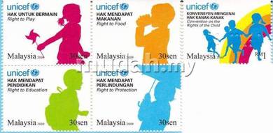Mint Stamps Unicef Malaysia 2009