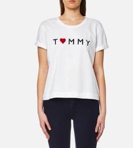 Tommy Hilfiger Heart Embroidery White T-shirt