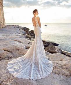Lace fishtail bodycon sexy wedding gown RB2180