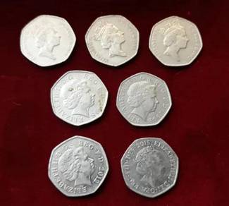Coins British 50 Pence