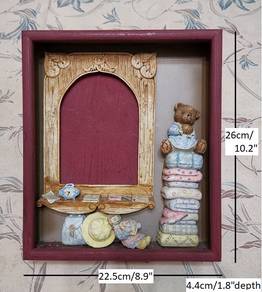 Hanging Wood Resin Art Photo Frame Bingkai Gambar