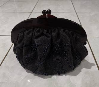 BEAUTIFUL Vintage 1940s Beads Evening Bag, Lucite