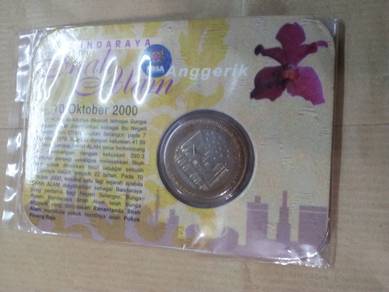 Malaysia coin card Bandaraya Shah Alam 2000