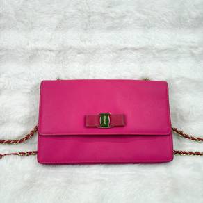 Authentic Salvatore Ferragamo Ginny Bag Saffiano