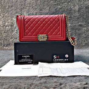 Chanel Red Boy Bag