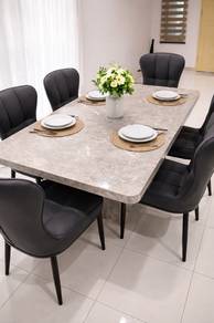 Modern Marble Dining Table Set (6 Seater) - New