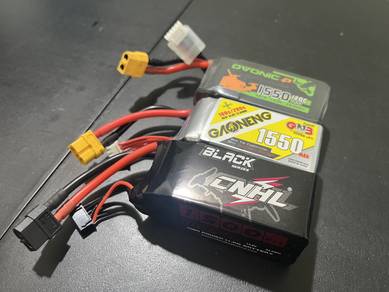 3x 4S FPV LiPo Batteries 1500/1550mAh XT60