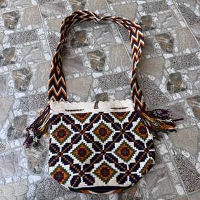 handmade Colombian Wayuu Mochila bucket bag