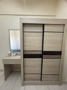 set katil (free tilam) + almari + meja makeup