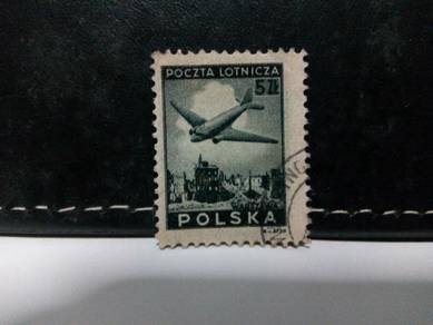 1946 Poland Stamp Aircraft Warsaw