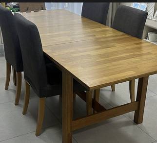 (Each price)Ikea Bergmund Grey Fabric Dining Chair