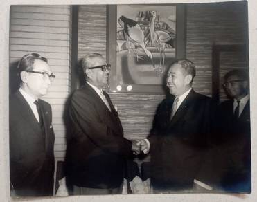 Ori 1967 Press Photo of T A Rahman & Japanese PM