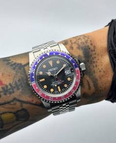 Custom Seiko Mod 39.5mm Vintage Pepsi GMT