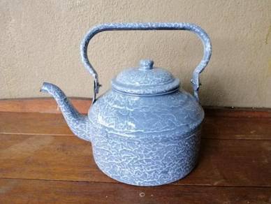 Antique enamel kettle