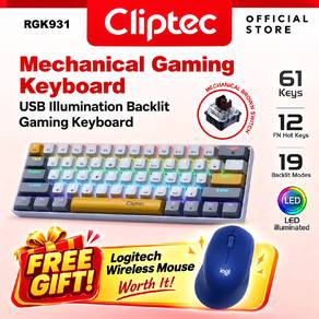 CLIPTEC RGK931 Mechanical Backlit Gaming Keyboard