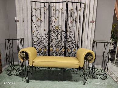Set Perabot Wrought Iron Vintage