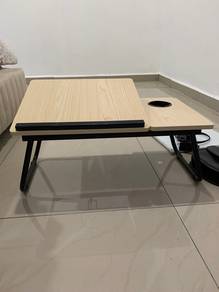 Bed table with cup holder