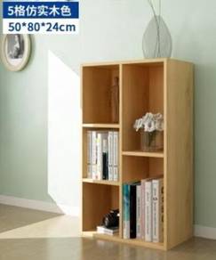 WOOD BOOKSHELF Simple Bookcase Rak buku storage