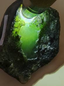 Icy Light Green Burma Jadeite Jade Rough Stone